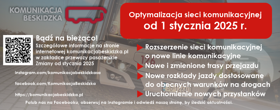 Optymalizacja sieci komunikacyjnej od 1 stycznia 2025 roku Infografika przedstawiająca optymalizację sieci komunikacyjnej od 1 stycznia 2025 roku