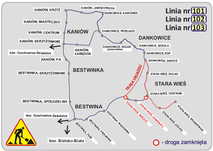Zamknięcie ul. Bestwińskiej w Starej Wsi w dniu 6 października 2025 (poniedziałek) Zamknięcie ul. Bestwińskiej w Starej Wsi w dniu 6 października 2025 (poniedziałek)