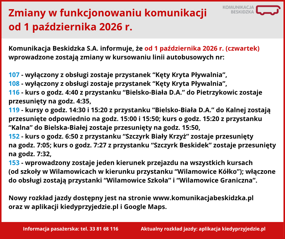 Zmiany od 1.10.2026 Zmiany od 1.10.2026
